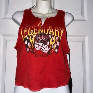 A logo crop top from forever 21